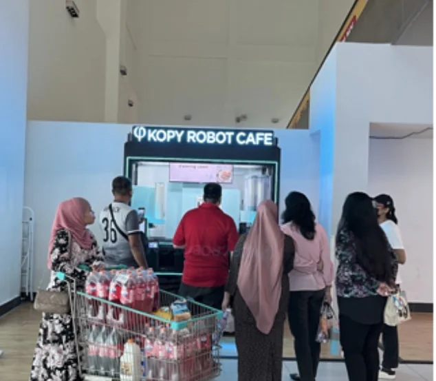 Robotkafé i bruk — Supermarked